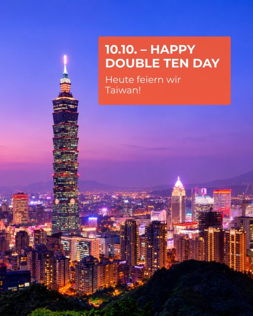 🇹🇼Happy Double Ten Day!🎉

Heute, am 10. Oktober, feiert Taiwan seinen Nationalfeiertag – den sogenannten Double Ten Day! ❤

Der 10. Oktober ist in Taiwan als Double Ten Day bekannt und zählt zu den bedeutendsten Feiertagen des Landes. An diesem besonderen Tag finden landesweit verschiedene Feierlichkeiten und Veranstaltungen statt.✨

Ein schöner Anlass, um all das zu feiern, was Taiwan so besonders macht: beeindruckende Landschaften, lebendige Traditionen, kulinarische Vielfalt und die herzliche Gastfreundschaft seiner Menschen. 🏮🌿🥢

💬Was liebt ihr an Taiwan besonders?

📷 Shutterstock

#TaiwanUrlaub #DoubleTenDay #TaiwanNationalDay #Taiwan #WavesOfWonder