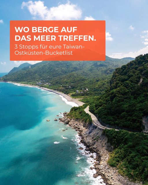 Wo Berge auf das Meer treffen – Taiwans spektakuläre Ostküste! 🌊⛰️

Steile Marmorklippen, tiefblaues Meer und Küstenlandschaften, die einem den Atem rauben: Taiwans Ostküste ist ein Paradies für alle, die Natur und Abenteuer lieben. 🧡

Die aktuelle Ausgabe von Travel in Taiwan nimmt uns mit auf eine Reise entlang dieser beeindruckenden Küstenregion. Drei Stopps, die dabei besonders hervorstechen:

📍 Qingshui Cliff | Nördlich von Hualien Etwa 25–30 km nördlich der Stadt Hualien, nahe dem Taroko-Nationalpark, treffen gewaltige Marmorklippen auf den türkisblauen Pazifik. Besonders beeindruckend sind die Aussichtspunkte entlang der Küstenstraße.

📍 Qixingtan Beach | Direkt bei Hualien Nur etwa 5–7 km nordöstlich des Stadtzentrums von Hualien liegt ein weitläufiger Kieselstrand. Mit seinem Bergpanorama und dem tiefblauen Meer ist er ein wunderbarer Ort, um die Ostküste zu genießen.

📍 Shitiping | Fengbin, Landkreis Hualien Rund 65–70 km südlich von Hualien liegt Shitiping an der Küstenstraße Highway 11. Die außergewöhnlichen, geschichteten Felsformationen und natürlichen Meeresterrassen machen diesen Ort zu einem besonderen Naturhighlight.

Drei Orte, drei einzigartige Landschaften – und unzählige Gründe, Taiwans Ostküste zu entdecken. Ob bei einem Roadtrip entlang der Küste oder einem entspannten Zwischenstopp mit Meerblick – hier zeigt sich Taiwan von seiner besonders eindrucksvollen Seite. 🌿

✨ Noch mehr Inspiration für eure Taiwan-Reise findet ihr in der aktuellen Ausgabe von Travel in Taiwan. Den Link dazu findet ihr in der Bio.

#TaiwanUrlaub #TaiwanEastCoast #Hualien #QingshuiCliff #Qixingtan